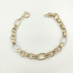 Çift Renk Altın Zincir Bileklik - BLK0882