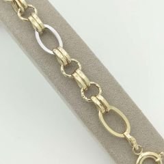 Çift Renk Altın Zincir Bileklik - BLK0882