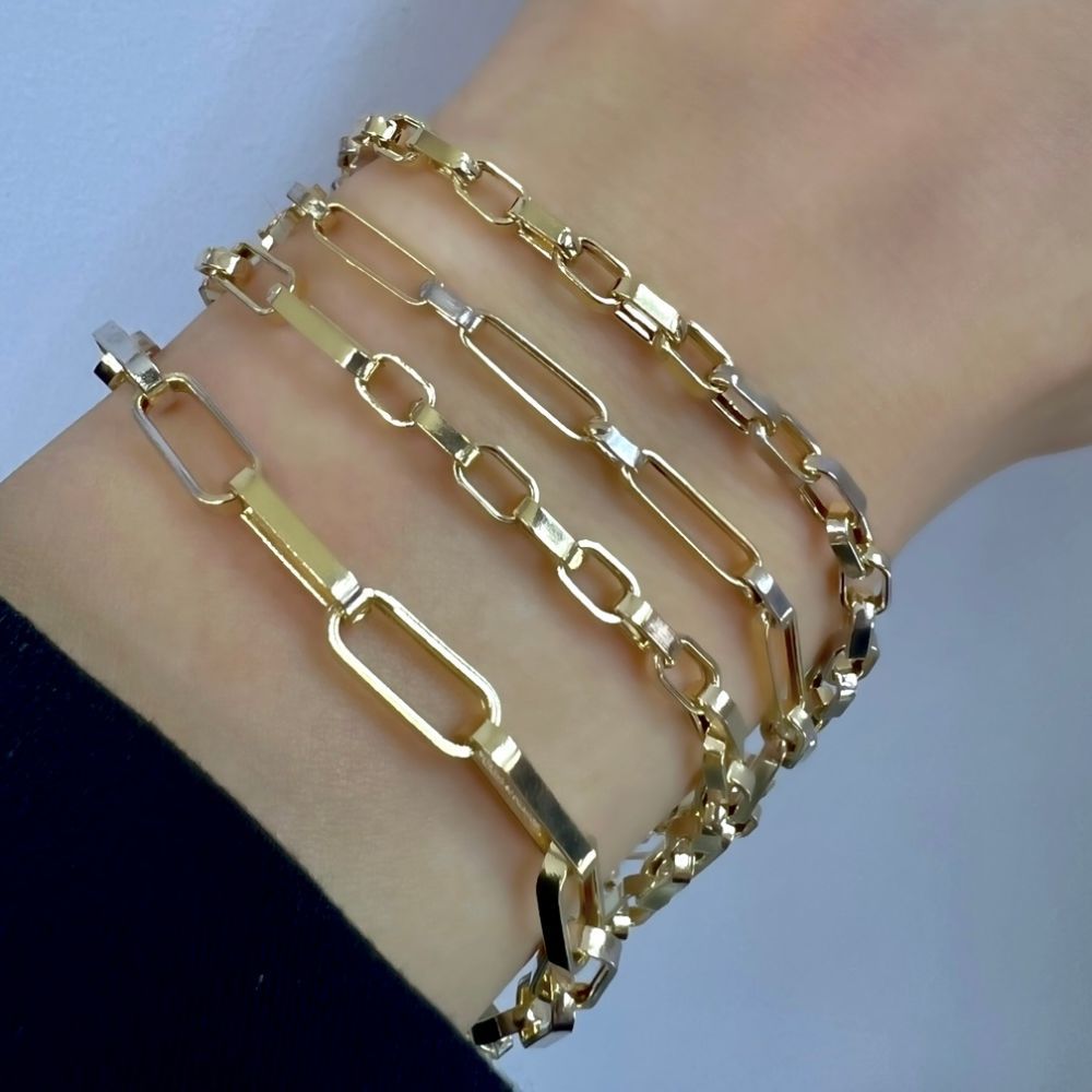 Çift Renk Ataç Zincir Bileklik - BLK0881