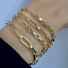 Çift Renk Ataç Zincir Bileklik - BLK0881