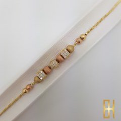 Dorika Charmlı 14 Ayar Altın Bileklik