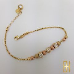 Dorika Charmlı 14 Ayar Altın Bileklik