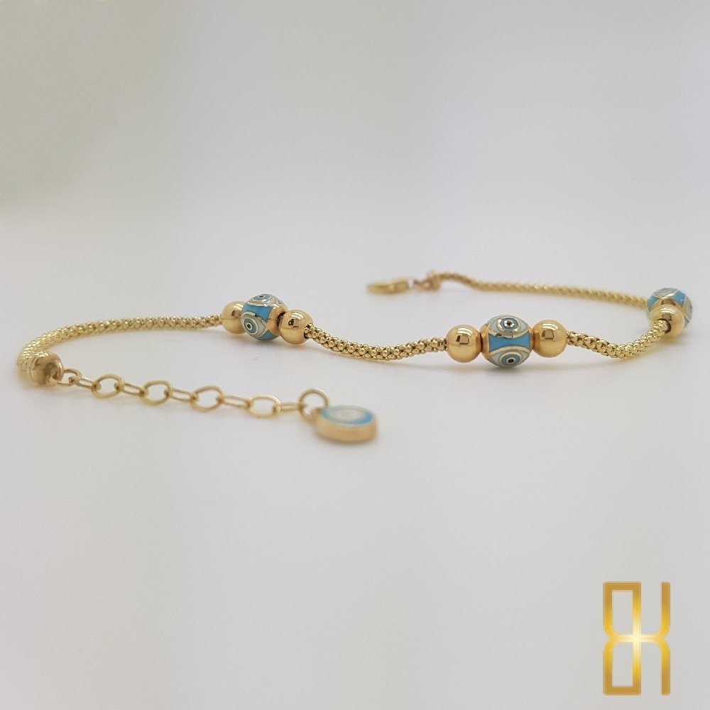 Nazar Boncuklu 14 Ayar Altın Bileklik