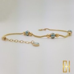 Nazar Boncuklu 14 Ayar Altın Bileklik