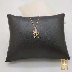 Taşlı Kalpli Peri Kızı 14 Ayar Altın Kolye