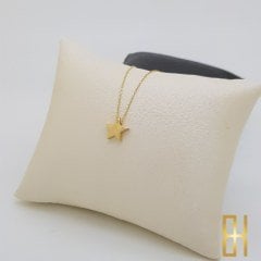 3 Boyutlu Yıldız 14 Ayar Altın Kolye