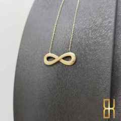 Sonsuzluk Detaylı Altın Kolye - 14 Ayar