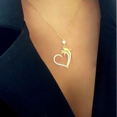 Kalpli Yunus 14 Ayar Altın Kolye