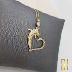 Kalpli Yunus 14 Ayar Altın Kolye