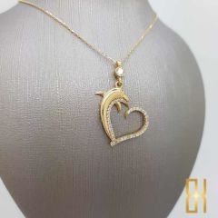 Kalpli Yunus 14 Ayar Altın Kolye