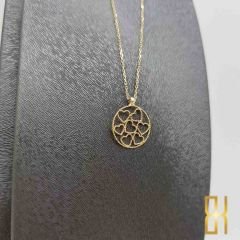 7 Kalpli Daire Kolye Altın 14 Ayar