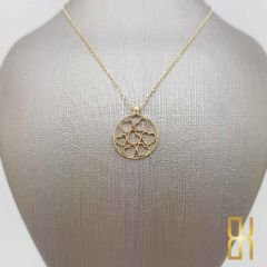 7 Kalpli Daire Kolye Altın 14 Ayar