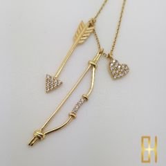 Aşk Oku Altın Kolye 14 Ayar