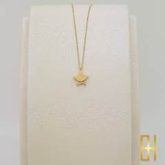 3 Boyutlu Yıldız Kolye Altın 14 Ayar