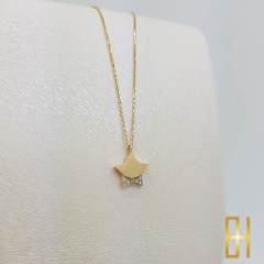 3 Boyutlu Yıldız Kolye Altın 14 Ayar