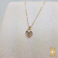 Kalpli Kilit Kolye 14 Ayar Altın