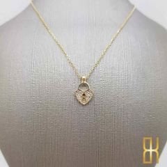 Kalpli Kilit Kolye 14 Ayar Altın
