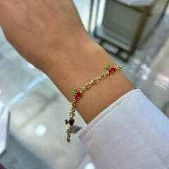 Kiraz Figürlü Çocuk Zincir Bileklik – BLK0896