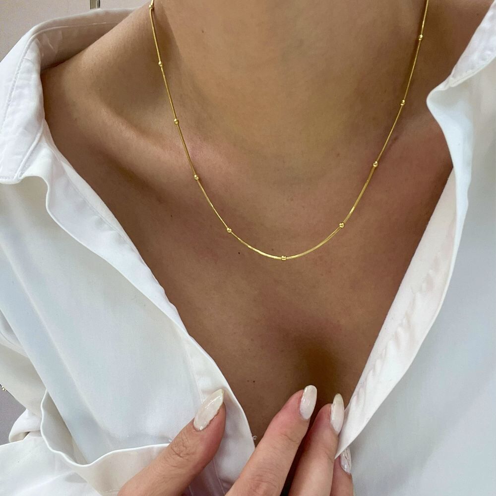 Mini Top Detaylı Zincir Kolye – ZNC0455