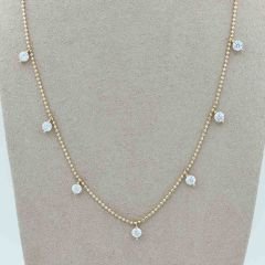 Taşlı Top Zincir Kolye – KLY0981