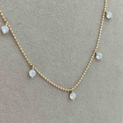 Taşlı Top Zincir Kolye – KLY0981