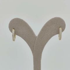 Taşlı Oval Halka Küpe – KP00866