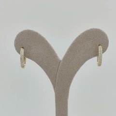 Taşlı Oval Halka Küpe – KP00866