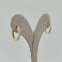 Taşlı Oval Halka Küpe – KP00866