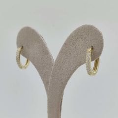 Taşlı Oval Halka Küpe – KP00866