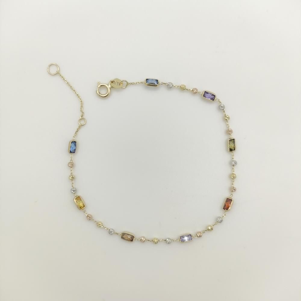 Renkli Baget Taşlı Dorikalı Bileklik – BLK0928