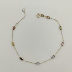 Renkli Baget Taşlı Bileklik – BLK0929