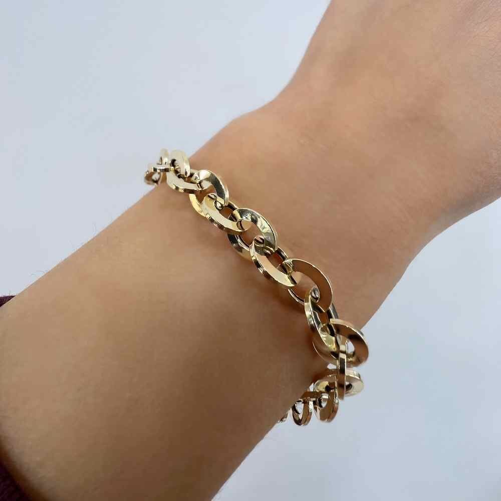 İtalyan Oval Halka Zincir Bileklik – BLK0938