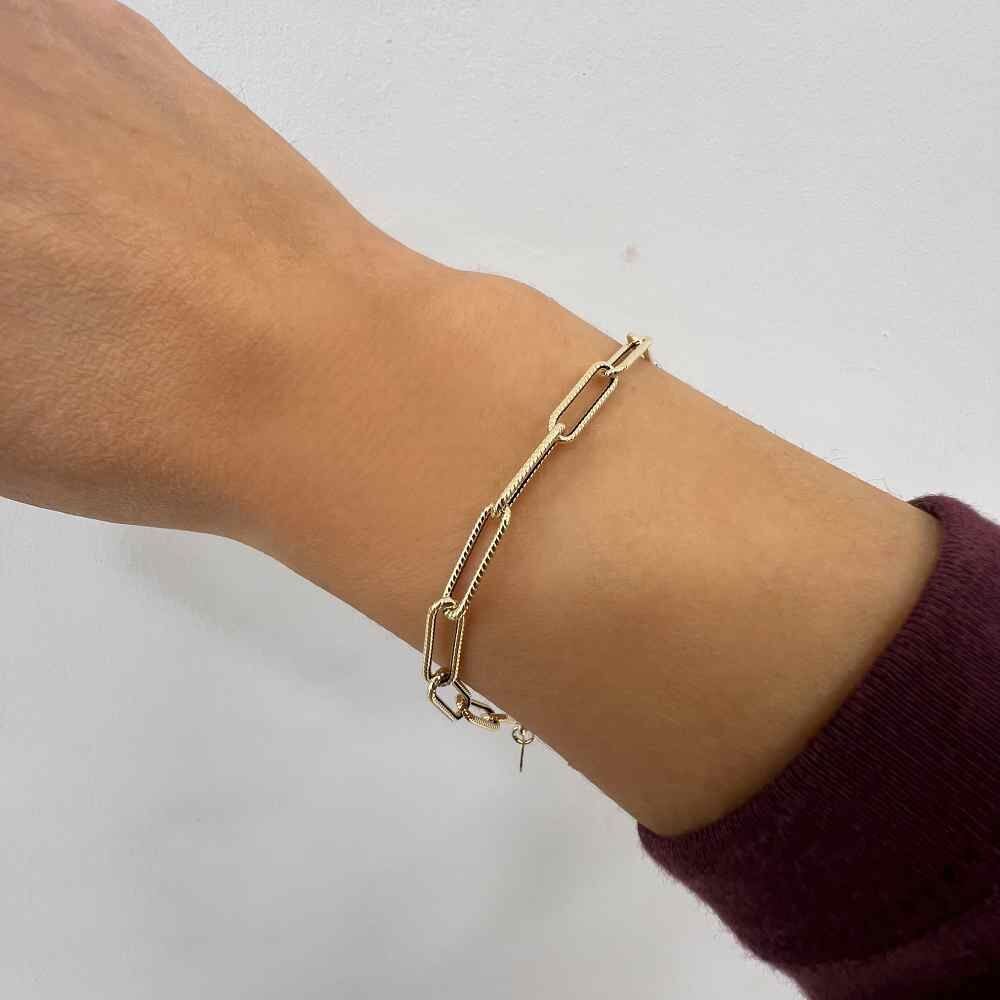 İtalyan Dokulu Ataç Zincir Bileklik – BLK0933