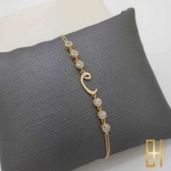Taşlı Vav Altın Bileklik