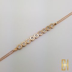 Taşlı Bileklik 14 Ayar Sarı Altın