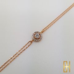 Taşlı Bileklik 14 Ayar Altın