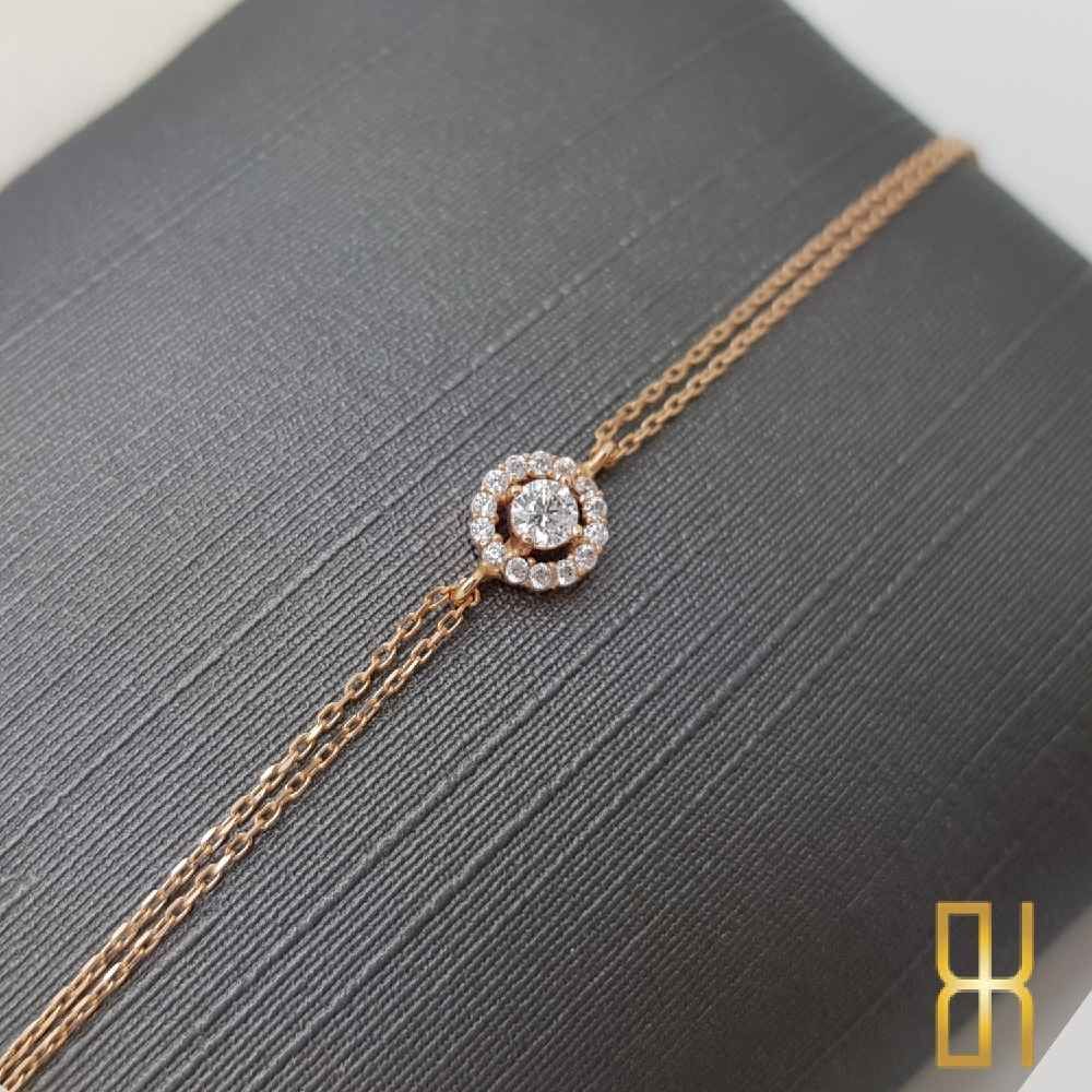 Taşlı Bileklik 14 Ayar Altın