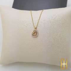 İç İçe Geçmiş Kalpler Altın Kolye