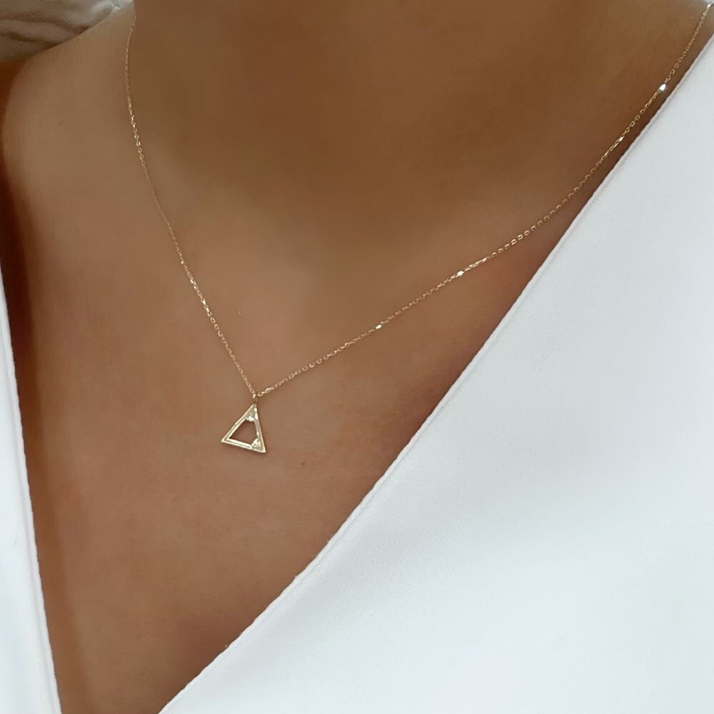 Taşlı Üçgen Kolye – KLY0997