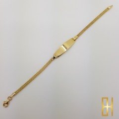 Çocuk Altın Künye – 14 Ayar Hasır Zincir