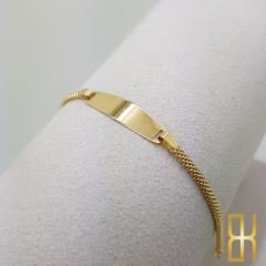 Çocuk Altın Künye – 14 Ayar Hasır Zincir