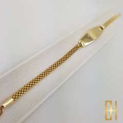 Çocuk Altın Künye – 14 Ayar Hasır Zincir