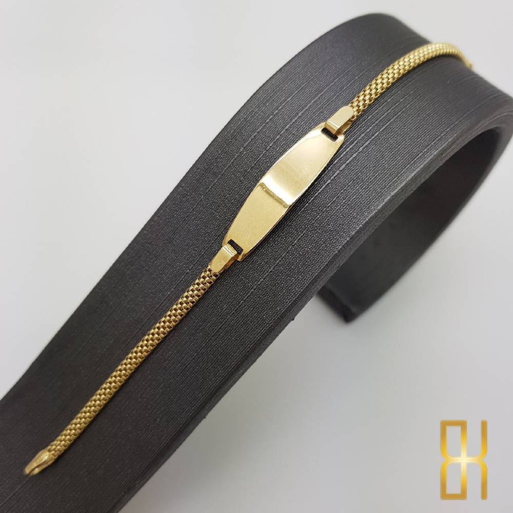 Çocuk Altın Künye – 14 Ayar Hasır Zincir