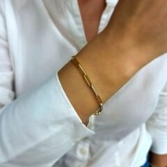 İki Renk Ataç Zincir Bileklik – BLK0948