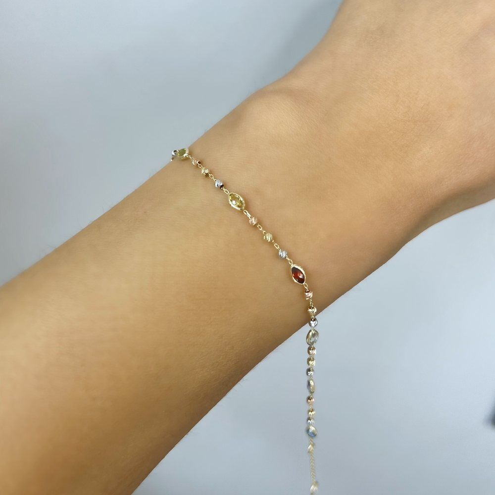 Renkli Markiz Taşlı Dorikalı Bileklik – BLK0954