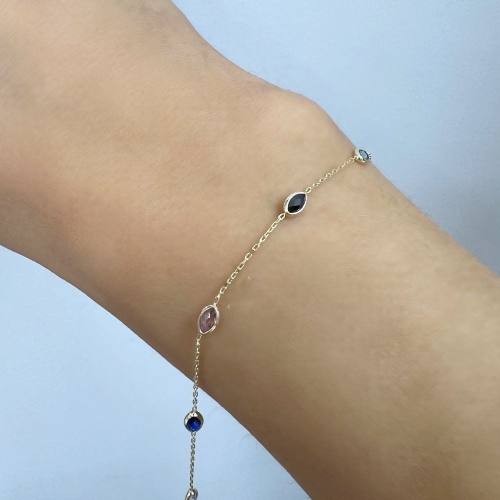 Renkli Markiz Taşlı Bileklik – BLK0953