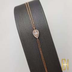 Damla Taşlı Rose Altın Bileklik