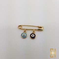 Altın Nazar Boncuklu Bebek İğnesi
