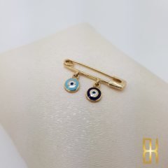 Altın Nazar Boncuklu Bebek İğnesi