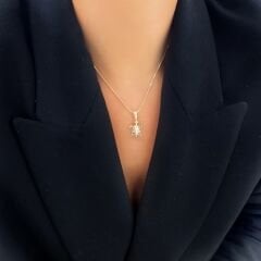 Taşlı Kaplumbağa Kolye Ucu – KLU0624